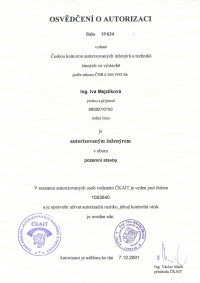 osvědčení o autorizaci